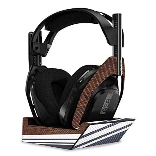 Image of MightySkins Carbon Fiber Skin Compatible with Astro A50 Wireless Headphones + Base Station (Gen 4) - Wood Formal | Protective, Durable Textured Carbon Fiber Finish | Easy to Apply | Made in The USA