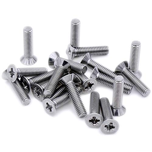 M5 (5 mm x 25 mm) Pozi tornillo para máquina avellanado (perno), acero inoxidable (A2) (paquete de 20) Cover