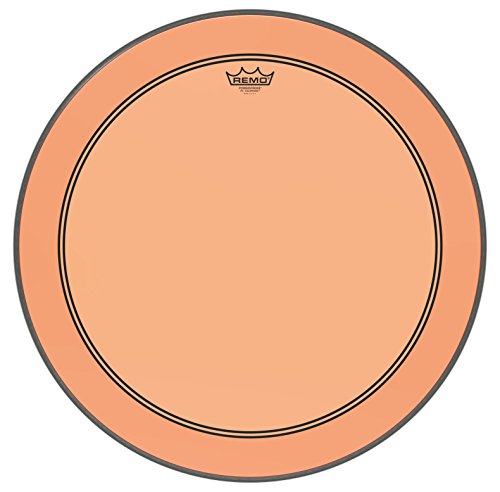 Peau Remo Colortone Powerstroke 3 orange 24 avec atténuateur d'harmoniques