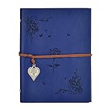 SEEALLDE Leder Notizbuch A5 Leere Seiten Journal Notebook