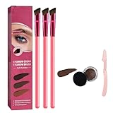 Home Eyebrow Care Kit 4d Laminated, Eyebrow Pen, Eyebrow Brush, 4-tip Microblade Brow Pen, 4D Laminated Eyebrow Home Grooming Kit (Dark Brown) -  WSNPTUL