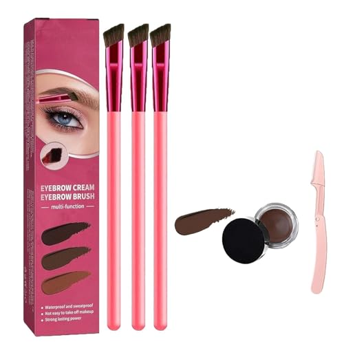 Home Eyebrow Care Kit 4d Laminated, Eyebrow Pen, Eyebrow Brush, 4-tip Microblade Brow Pen, 4D Laminated Eyebrow Home Grooming Kit (Dark Brown) -  WSNPTUL