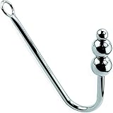 FOPS Gancio Anale Metallo con 3 Sfere Ø1,8-3,4 cm Acciaio Inossidabile - Plug Anale BDSM per Donne Uomini Coppie Stimolazione Intensa Sfere Arrotondate Anello Bondage A23-1