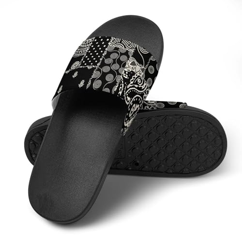 Patchwork Paisley Textile PVC Slippers Sandals for Women Men Open Toe Soft Cushioned Non-Slip Sandal for Indoor Outdoor4