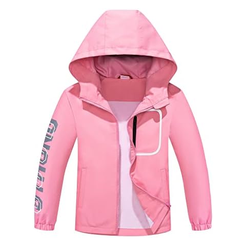 ALXHUTE Waterproof Rain Jacket for Kids Cover