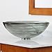 ELITE Bathroom Double Layer Glass Vessel Sink & Brushed Nickel Faucet Combo
