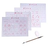 tinta china para tatuajes El esquema de preimpresión de caracteres chinos y la línea de asistente lo ayudan a aprender dónde se deben colocar cada uno de los caracteres chinos.