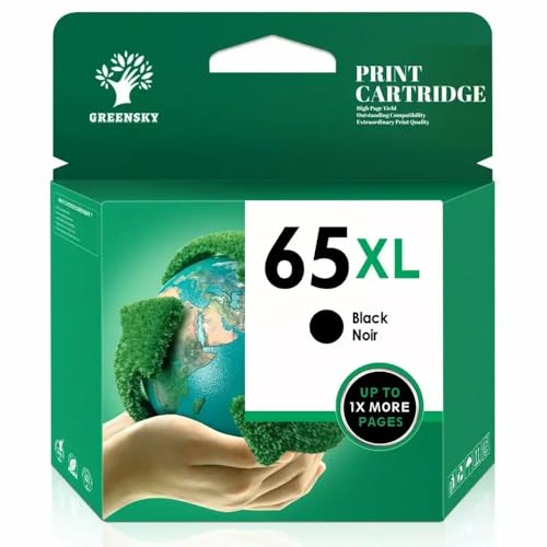 Cartouche d'encre noire 65 XL pour imprimantes Deskjet 2652 3752 et Envy 5010