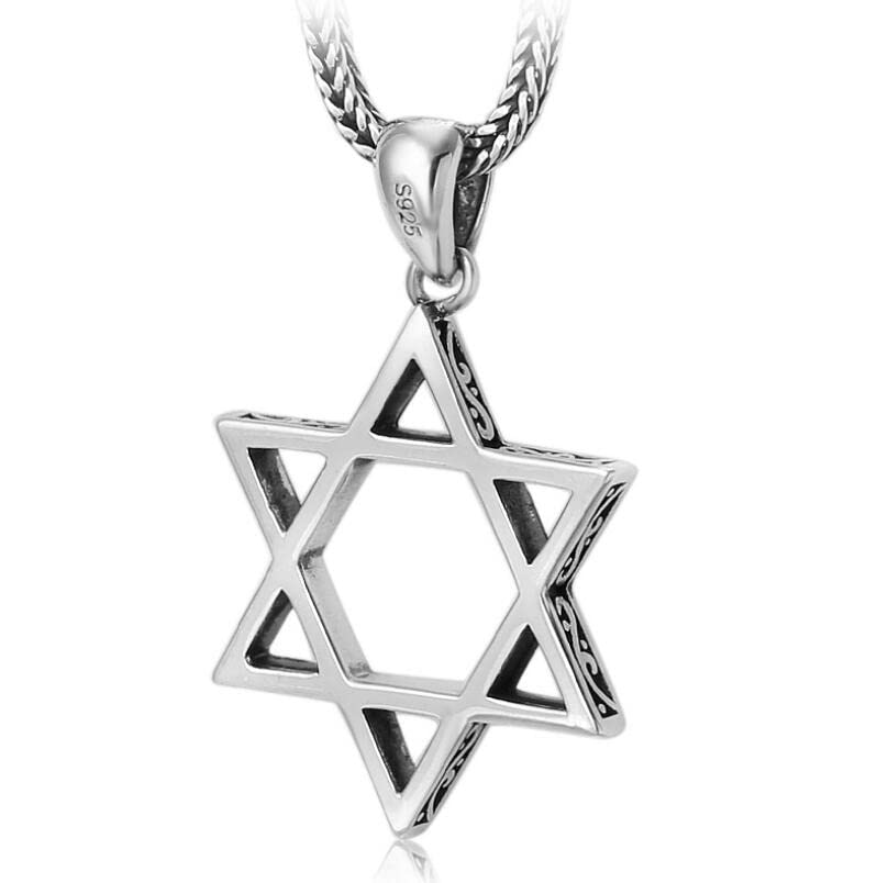 Pendentif étoile hexagonale mixte et porte-clés moderne en métal pur pour sac et clés