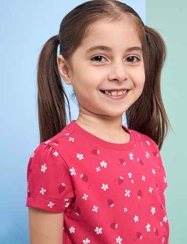 Image of Amazon Brand - Symbol Girls 100% Cotton Graphic Printed Half Sleeves Regular fit T-Shirt