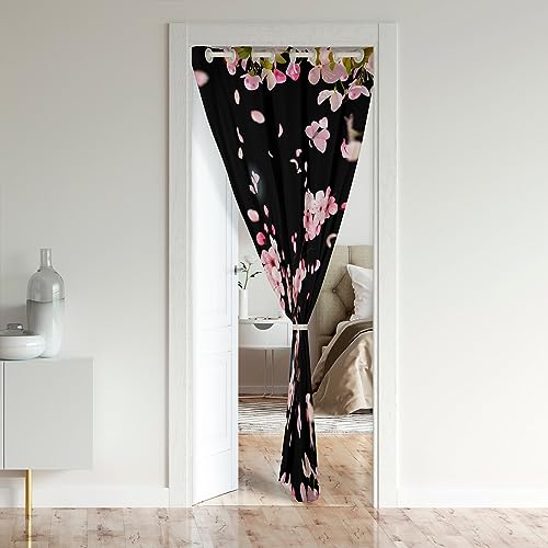 Rideau de porte cerisier fleur pour séparer une chambre et masquer un placard facilement - 3