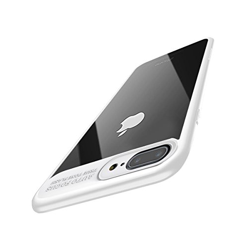 iPhone 8 Plus Case, iPhone 7 Plus Case, Baseus Tough PC and Flexible TPU Ultra Slim Clear Case Premium Hybrid Protective Cover for Apple iPhone 8 / 7 Plus (White)