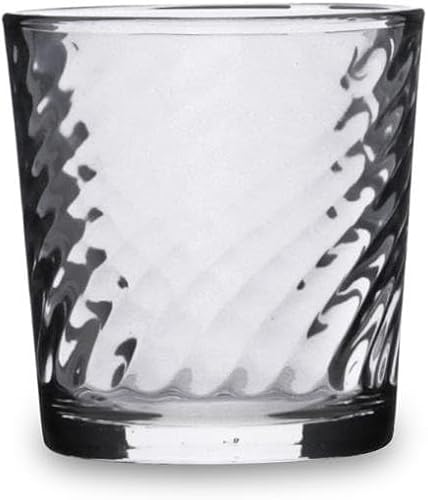 Quid Twist Set 6 Vasos Bajos Vidrio 26cl Sodo No Apto Microondas Ecológico