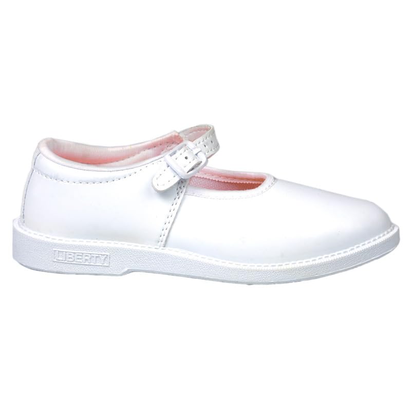 Image of Liberty Girls Black & White School Shoes