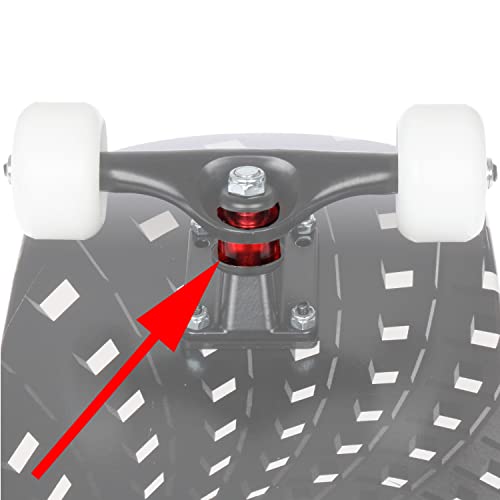 FunTomia Skateboard Lenkgummi 85A härte 2X Bottom Bushing - 2X Top Bushing und 4X Washer (Unterlegscheiben) für Zwei Achsen