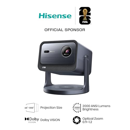 Hisense 4K Trichroma Mini Laser Projector C2TUK 65-300'' Proejection Size, Triple Colour, Dolby Vision&Atmos, Jbl Audio And Vidaa Smart Os, And Netflix, Youtube, Prime Video - 3