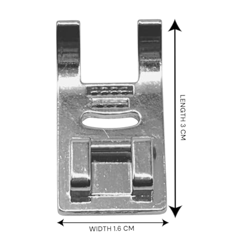 Image of ZENITH 7 Hole Cording Pressure Foot Snap on Type for Automatic Electric Low Shank Sewing Machines Suitable for Usha Janome Brother Singer etc Steel Finish (7 Hole Cording)