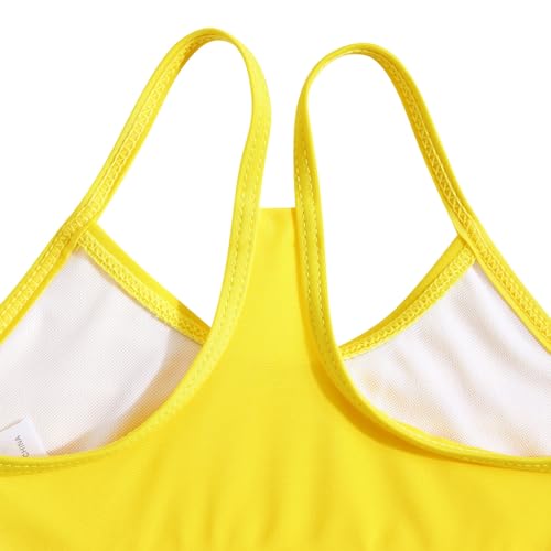 Image of Funnycokid Girls Swimsuit 3 Pieces Zip Rash Guard Bathing Suits Set Kids Bikini Boyshort Summer Swimwear 3-14 Years