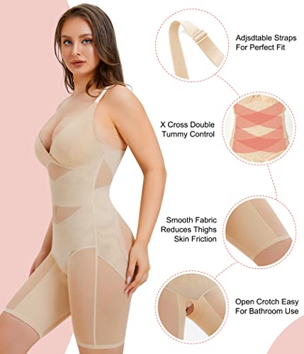 REYEOGO Bodysuit Shapewear for Women Tummy Control Butt Lifter Full Body Shaper Seamless Thigh Slimmer Faja V-Neck Jumpsuit4