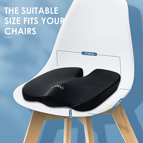 Daintier Seat Cushion Black Comfort Soft Supportive Cushion - Ergonomic Butt Cushion, Wheel Chair Memory Foam Desk Pad For Long Sitting, Back Coccyx Tailbone Pain Relief … #TOP4