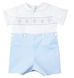 Feltman Brothers Blue White Smocked Bobbie Suit Boys Christening Outfit