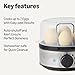 Amazon Basics Electric Egg Cooker, Boiler and Poacher, 7-Egg Capacity, BPA Free, Black