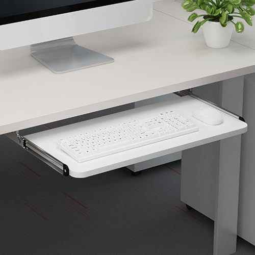 Unikicool Support Clavier Ordinateur,Tiroir à Clavier sous Le Bureau,Support Clavier Souris,Support Coulissant pour Clavier Et Souris,Plateau De Clavier...