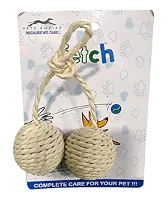 Pets Empire Cat Ball Toy Creative Exercise Training Cat Teething Toy Pet Teething Rope 2 Pieces ( Color May Vary )