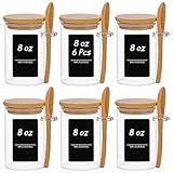 ComSaf Spice Jars with Spoon 8 oz 6Pack, Small Spice Containers Starter Set, Glass Seasoning Jars...