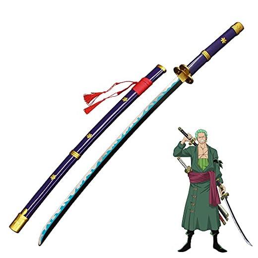 Yongli Sword One Piece Sword Roronoa Zoro Japanese Anime YAMA ENMA Ameno Habakiri Cosplay Replica Sword Game Carbon Steel (Purple)