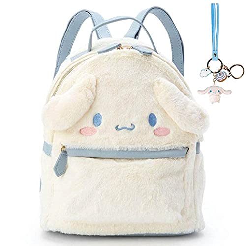 My Melody Backpack, Cinnamoroll Bag Cute Cartoon School Bag Plush Shoulder Bag Handbag (WHITE)