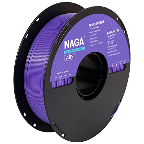 NAGA ABS 3D Printer Filament 1.75mm, High Toughness & High Hardness Filament,...