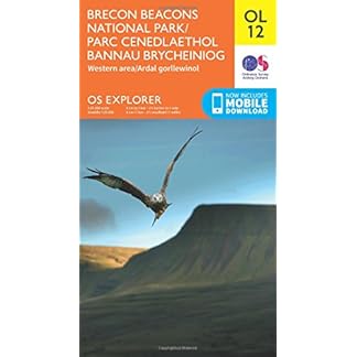 Brecon Beacons National Park Parc Cenedlaethol Bannau Brycheiniog Map Western Area Ordnance Survey OS Explorer Map OL12 Wales Walks Hiking Maps Adventure Map Folded Map 10 Jun
