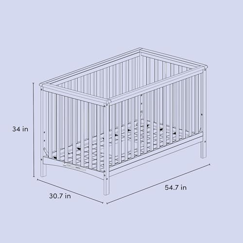 image for Storkcraft Hillcrest 4-in-1 Convertible Crib (Natural) - Converts to D