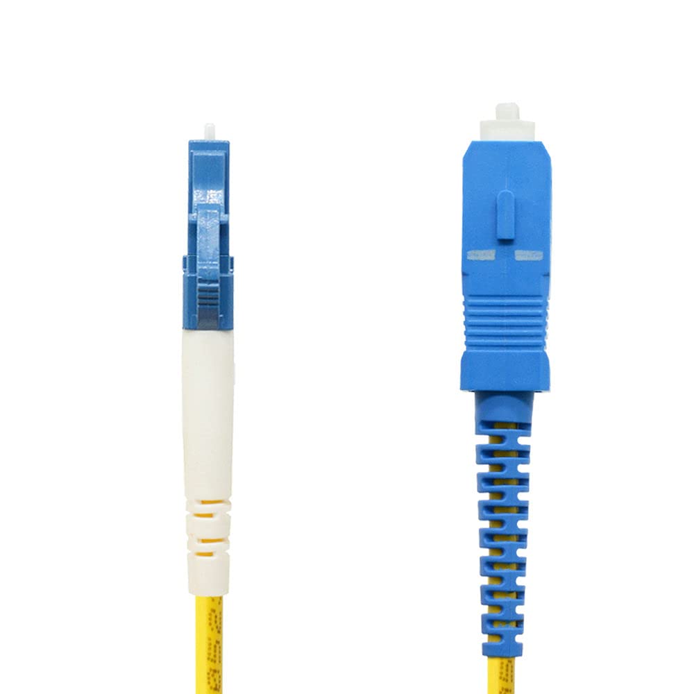 LC to SC Fiber Optic Cable Jumper Patch Cord Simplex Single-Mode 9/125 LC-SC,150 Meters (492 Feets)