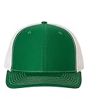 RICHARDSON 112 Mesh Back Trucker Cap Snapback Hat, Kelly/White