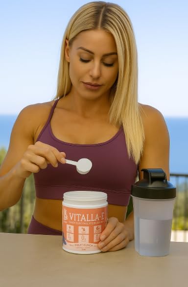 VITALLA-E Daily Electrolyte Powder Drink Mix (Sugar Free) – Fruit Punch, 10.16 oz / 90 Servings – Hydration Powder with 6 Key Electrolytes and Trace Minerals – Keto Friendly, Non-GMO image 3 of 9 B0FFJZ3H54