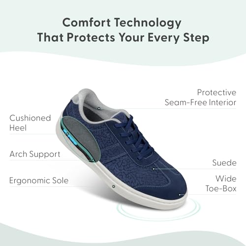 Orthofeet Women's Orthopedic Leather Stroll Casual Shoe3