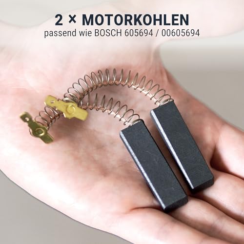 2 Stück Motorkohlen Kohlebürsten Kohlestifte Ersatzteile für die Reparatur von Waschmaschinen von Bosch Siemens Constructa passend wie 605694 00605694