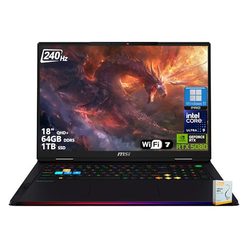 MSI Raider 18 HX Gaming AI PC Laptop | 18"...