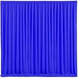 Picture of Wish Care Royal Blue Backdrop Curtains - 6 Panels, Wrinkle-Free, Polyester, Photography Drapes for Baby Shower, Birthday Party, Photo Background Backdrop Stand - 24 X 10FT (Royal Blue)