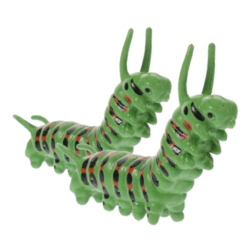 CHICAMPERA Modelos De Larvas De Plástico Realistas para Niños, 2 Piezas, Juguete De Simulación Educativa para Reconocimiento De Insectos, Material Seguro, Uso Jardín y Hogar