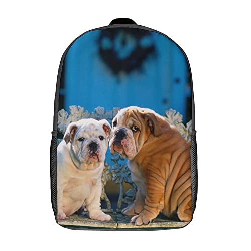 Sac à dos imprimé en 3D motif chien pour garçon fille adolescent cartable mode 17 pouces