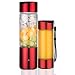 Portable Blender, Stainless Steel Smoothie Blender with 16 oz Glass Travel Cup and Lid, Single Serve USB Rechargeable Cordless Electric Mini Juice Mixer. Personal Handheld Blender