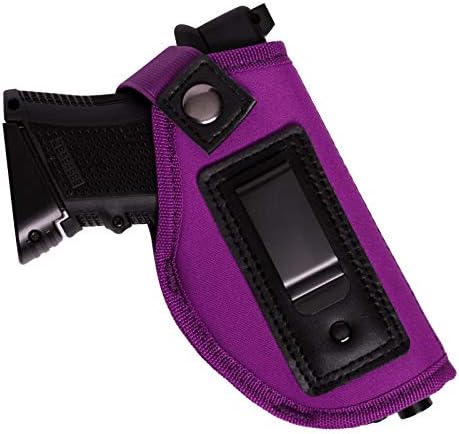 POYOLEE Gun Holster for Women Concealed Carry Holster for Pistols Universal IWB Holster Fits Glock 19 26 43 Springfield XD XDS Sig Sauer P238 P320 P365 Ruger LC9 & All Similar Handguns (Purple)