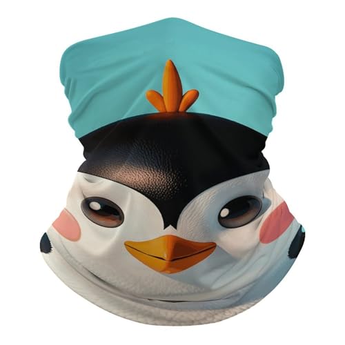 Cute Animal Head Neck Gaiter Face Cover Scarf, Breathable Sun Balaclava for Skiing Fishing Hiking Cycling