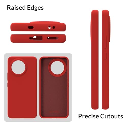 Image of SPRIG Compatible with Mi 14 Civi Premium SilkTone Back Cover Drop Tested Shock Proof Mobile Case for Men, Women, Boys and Girls with Camera Protection (Red)