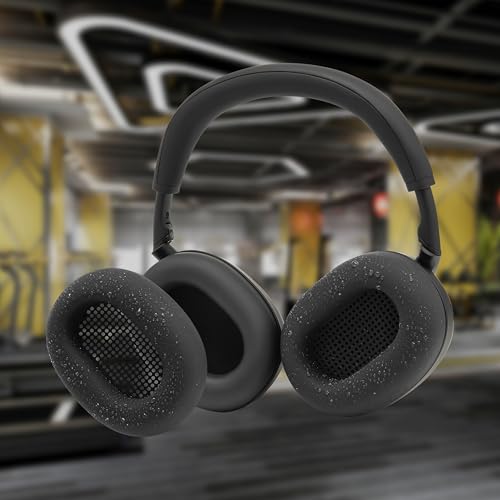 Image of WC SweatZ XM6 - Patented Silicone Earpad Sweat Covers Compatible with Sony WH-1000XM6 by Wicked Cushions | Does not fit WC PadZ XM6 XL | Sweatproof & Easily Washable | Black