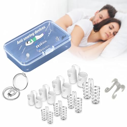 Pack Antirronquidos con Dilatadores Nasales de Silicona (10 Unidades) | Mejora la Respiración Nasal | Reduce Ronquidos | Reutilizables y Comodos para Dormir | Anti Snoring Devices