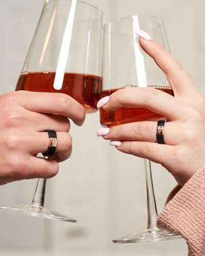 Rinfit Silicone Rings for Women 6mm Wide & Men 7mm Wide, 2mm Thick - Silicone Wedding Bands- Infinity Ring with Metal Plate - Patented Design2